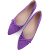 image:imageHee grand Womens BowKnot Ballet Flats Classic Pointy Toe Shallow Flats Casual SlipOn Loafers Comfort Walking Flats Faux Suede Dressy ShoesPurple