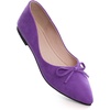 image:imageHee grand Womens BowKnot Ballet Flats Classic Pointy Toe Shallow Flats Casual SlipOn Loafers Comfort Walking Flats Faux Suede Dressy ShoesPurple