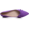 image:imageHee grand Womens BowKnot Ballet Flats Classic Pointy Toe Shallow Flats Casual SlipOn Loafers Comfort Walking Flats Faux Suede Dressy ShoesPurple