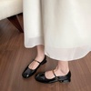 image:imageHee grand Womens Chunky Mary Jane Shoes Comfortable Closed Square Toe Block Heels Pumps for WorkBlack