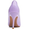 image:imageHee grand Womens Classic Pointed Toe Heel Pumps Fashion Candy Colors Patent Leather Heels Comfortable Mid Heel Work Shoes Stiletto Wedding Dress Shoes209purple