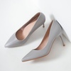 image:imageHee grand Womens Classic Pointed Toe Heel Pumps Fashion Candy Colors Patent Leather Heels Comfortable Mid Heel Work Shoes Stiletto Wedding Dress Shoes210grey