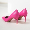 image:imageHee grand Womens Classic Pointed Toe Heel Pumps Fashion Candy Colors Patent Leather Heels Comfortable Mid Heel Work Shoes Stiletto Wedding Dress Shoes210rose