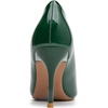 image:imageHee grand Womens Classic Pointed Toe Heel Pumps Fashion Candy Colors Patent Leather Heels Comfortable Mid Heel Work Shoes Stiletto Wedding Dress Shoes209green