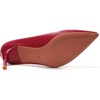 image:imageHee grand Womens Classic Pointed Toe Heel Pumps Fashion Candy Colors Patent Leather Heels Comfortable Mid Heel Work Shoes Stiletto Wedding Dress Shoes210red