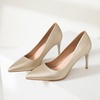 image:imageHee grand Womens Classic Pointed Toe Heel Pumps Fashion Candy Colors Patent Leather Heels Comfortable Mid Heel Work Shoes Stiletto Wedding Dress Shoes210gold