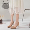 image:imageHee grand Womens Classic Pointed Toe Heel Pumps Fashion Candy Colors Patent Leather Heels Comfortable Mid Heel Work Shoes Stiletto Wedding Dress Shoes209khaki