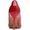 image:imageHee grand Womens Classic Pointed Toe Heel Pumps Fashion Candy Colors Patent Leather Heels Comfortable Mid Heel Work Shoes Stiletto Wedding Dress Shoes209red