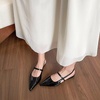image:imageHee grand Womens Closed Pointed Toe Slingback Sandals Comfortable Low Heel Dress Shoes for Office WorkBlack