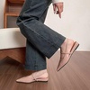 image:imageHee grand Womens Closed Pointed Toe Slingback Sandals Comfortable Low Heel Dress Shoes for Office WorkNude Apricot