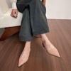 image:imageHee grand Womens Closed Pointed Toe Slingback Sandals Comfortable Low Heel Dress Shoes for Office WorkNude Apricot