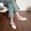 image:imageHee grand Womens Closed Square Toe Slingback Sandals Block Chunky Mary Jane Shoes Comfortable Dress Shoes for WorkBeige