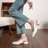 image:imageHee grand Womens Closed Square Toe Slingback Sandals Block Chunky Mary Jane Shoes Comfortable Dress Shoes for WorkBeige