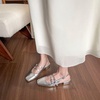 image:imageHee grand Womens Closed Square Toe Slingback Sandals Block Chunky Mary Jane Shoes Comfortable Dress Shoes for WorkSilver