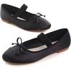 image:imageHee grand Womens Cute Round Toe Ballerina Flats Bowknot Mary Jane Shoes Comfort Dancing Shoes Elegant Satin Dress Shoes521black