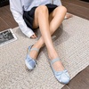 image:imageHee grand Womens Cute Round Toe Ballerina Flats Bowknot Mary Jane Shoes Comfort Dancing Shoes Elegant Satin Dress Shoes521blue