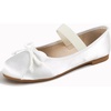 image:imageHee grand Womens Cute Round Toe Ballerina Flats Bowknot Mary Jane Shoes Comfort Dancing Shoes Elegant Satin Dress Shoes521white