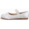 image:imageHee grand Womens Cute Round Toe Ballerina Flats Bowknot Mary Jane Shoes Comfort Dancing Shoes Elegant Satin Dress Shoes521white