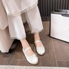 image:imageHee grand Womens Cute Round Toe Ballerina Flats Bowknot Mary Jane Shoes Comfort Dancing Shoes Elegant Satin Dress Shoes521white