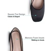 image:imageHee grand Womens Flats Square Toe Ballet Shoes Casual Flats Satin Dress Shoes Comfort SlipOn LoafersSatinblack