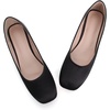image:imageHee grand Womens Flats Square Toe Ballet Shoes Casual Flats Satin Dress Shoes Comfort SlipOn LoafersSatinblack