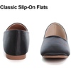 image:imageHee grand Womens Flats Square Toe Ballet Shoes Casual Flats Satin Dress Shoes Comfort SlipOn LoafersSatinblack