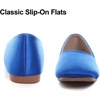 image:imageHee grand Womens Flats Square Toe Ballet Shoes Casual Flats Satin Dress Shoes Comfort SlipOn LoafersSatinblue