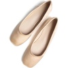 image:imageHee grand Womens Flats Square Toe Ballet Shoes Casual Flats Satin Dress Shoes Comfort SlipOn LoafersSatinchampagne