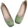 image:imageHee grand Womens Flats Square Toe Ballet Shoes Casual Flats Satin Dress Shoes Comfort SlipOn LoafersSatingreen