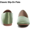 image:imageHee grand Womens Flats Square Toe Ballet Shoes Casual Flats Satin Dress Shoes Comfort SlipOn LoafersSatingreen