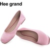 image:imageHee grand Womens Flats Square Toe Ballet Shoes Casual Flats Satin Dress Shoes Comfort SlipOn LoafersSatinpink