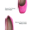 image:imageHee grand Womens Flats Square Toe Ballet Shoes Casual Flats Satin Dress Shoes Comfort SlipOn LoafersSatinrose