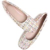image:imageHee grand Womens Flats Square Toe Ballet Shoes Casual Flats Satin Dress Shoes Comfort SlipOn LoafersTweedpink