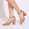 image:imageHee grand Womens Heels Closed Toe Ankle Strap Chunky Block High Heel Sandals Dress Evening Party Platform Pump Shoes055apricot