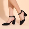 image:imageHee grand Womens Heels Closed Toe Ankle Strap Chunky Block High Heel Sandals Dress Evening Party Platform Pump Shoes055black