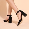 image:imageHee grand Womens Heels Closed Toe Ankle Strap Chunky Block High Heel Sandals Dress Evening Party Platform Pump Shoes055black
