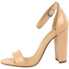image:imageHee grand Womens Heels Closed Toe Ankle Strap Chunky Block High Heel Sandals Dress Evening Party Platform Pump ShoesPuapricot95cm