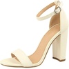 image:imageHee grand Womens Heels Closed Toe Ankle Strap Chunky Block High Heel Sandals Dress Evening Party Platform Pump ShoesPuwhite95cm