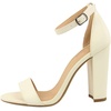 image:imageHee grand Womens Heels Closed Toe Ankle Strap Chunky Block High Heel Sandals Dress Evening Party Platform Pump ShoesPuwhite95cm