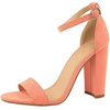 image:imageHee grand Womens Heels Closed Toe Ankle Strap Chunky Block High Heel Sandals Dress Evening Party Platform Pump ShoesSuedepink95cm