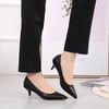 image:imageHee grand Womens Kitten Heels Pumps Classic Low Heel Slip On Closed Pointed Toe Pumps Office Work Dress Pump Shoes033black2 Inch