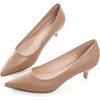image:imageHee grand Womens Kitten Heels Pumps Classic Low Heel Slip On Closed Pointed Toe Pumps Office Work Dress Pump Shoes033brown2 Inch