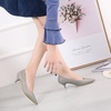 image:imageHee grand Womens Kitten Heels Pumps Classic Low Heel Slip On Closed Pointed Toe Pumps Office Work Dress Pump Shoes033grey2 Inch