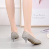 image:imageHee grand Womens Kitten Heels Pumps Classic Low Heel Slip On Closed Pointed Toe Pumps Office Work Dress Pump Shoes033grey2 Inch