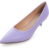 image:imageHee grand Womens Kitten Heels Pumps Classic Low Heel Slip On Closed Pointed Toe Pumps Office Work Dress Pump Shoes033light Purple2 Inch