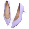 image:imageHee grand Womens Kitten Heels Pumps Classic Low Heel Slip On Closed Pointed Toe Pumps Office Work Dress Pump Shoes033light Purple2 Inch