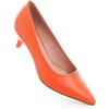 image:imageHee grand Womens Kitten Heels Pumps Classic Low Heel Slip On Closed Pointed Toe Pumps Office Work Dress Pump Shoes033orange2 Inch