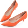 image:imageHee grand Womens Kitten Heels Pumps Classic Low Heel Slip On Closed Pointed Toe Pumps Office Work Dress Pump Shoes033orange2 Inch