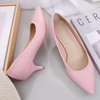 image:imageHee grand Womens Kitten Heels Pumps Classic Low Heel Slip On Closed Pointed Toe Pumps Office Work Dress Pump Shoes033pink2 Inch