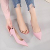 image:imageHee grand Womens Kitten Heels Pumps Classic Low Heel Slip On Closed Pointed Toe Pumps Office Work Dress Pump Shoes033pink2 Inch